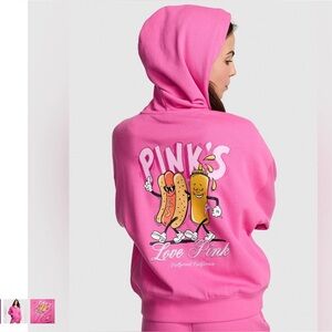 NWT Pink's x PINK Ivy Fleece Campus Full Zip
Hoodie Pink Gossip
Size LARGE